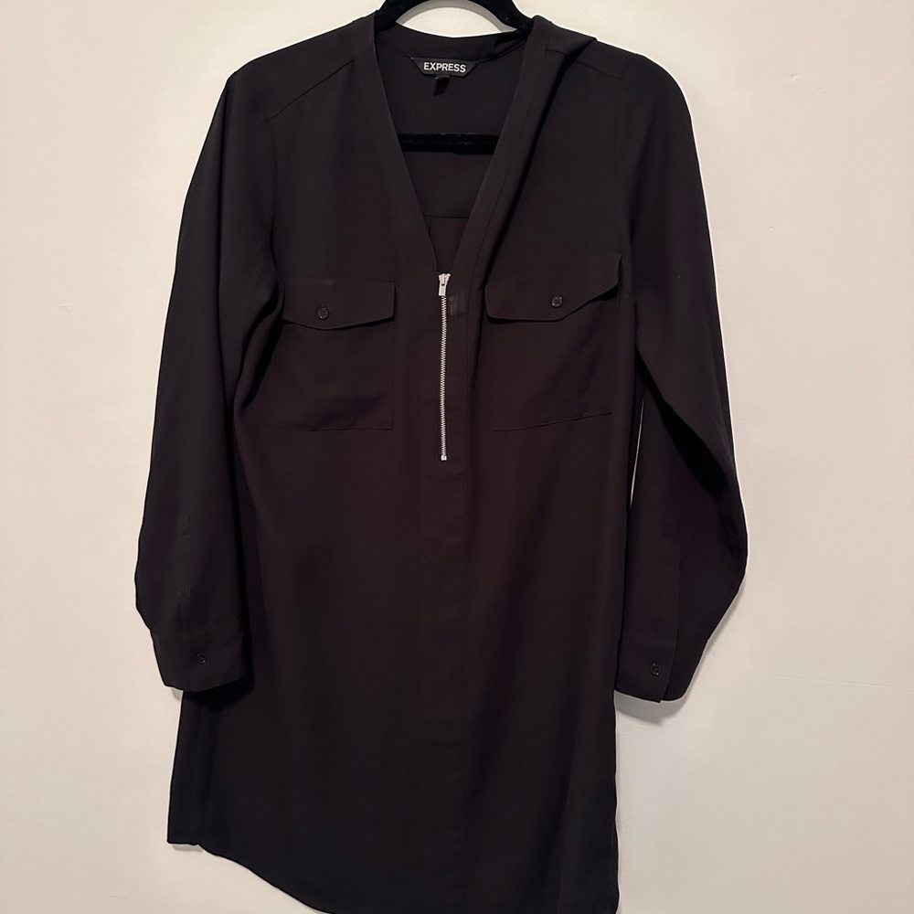 Express black long sleeve dress